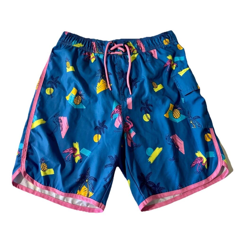 Sovereign Code Men's Swim Trunks Blur Pink Flamingos Pineapples - Size M